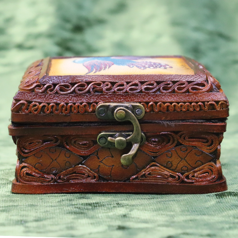 جعبه حلقه،سکه،کارت هدیه با طرح پرنده