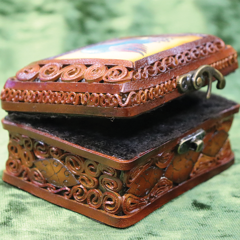 جعبه حلقه،سکه،کارت هدیه با طرح پرنده